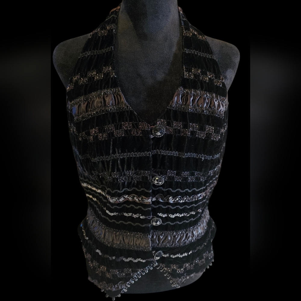 Midnight Glo Evening Halter Top
